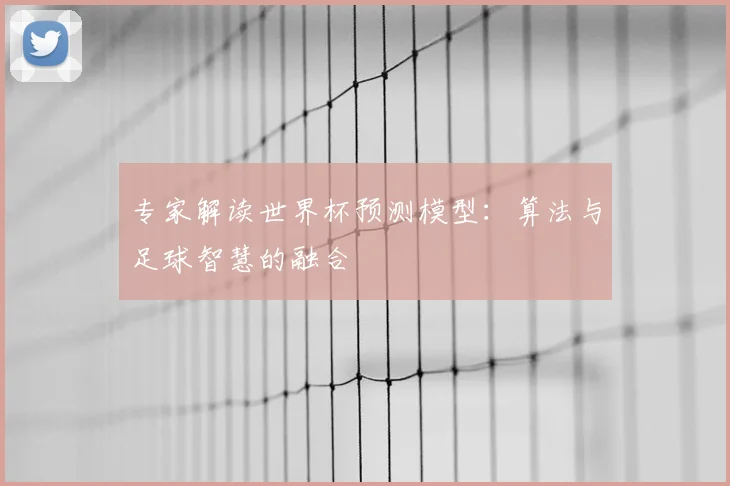 专家解读世界杯预测模型：算法与足球智慧的融合